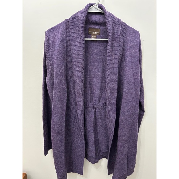 Fenn Wright Manson Italian Merino Wool Women's Purple Open Front Cardigan - Picture 1 of 3